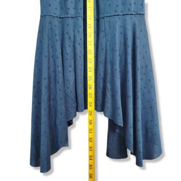 Free People Slinky Swing Dress Small Make it Count Trapeze Jade Green Sheer Lace - Picture 6 of 13